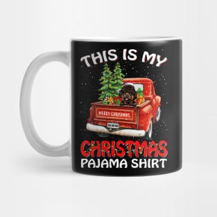 This Is My Christmas Pajama Shirt Poodle Truck Tree Mug